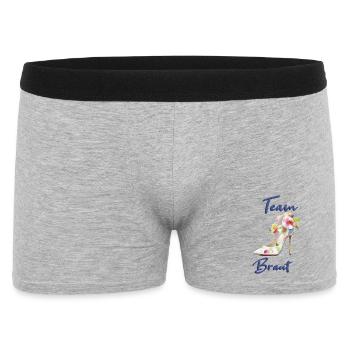 Team Braut - Männer Boxer Shorts - Grau meliert - Vorne