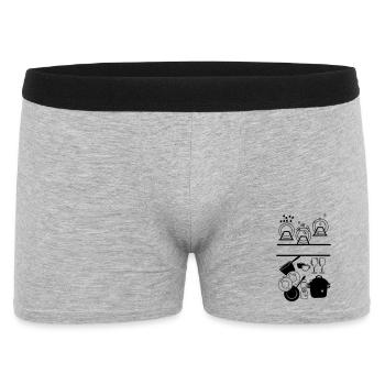 Dishwasher logo with space for company's own name - Men's Boxer Shorts - heather grey - Front