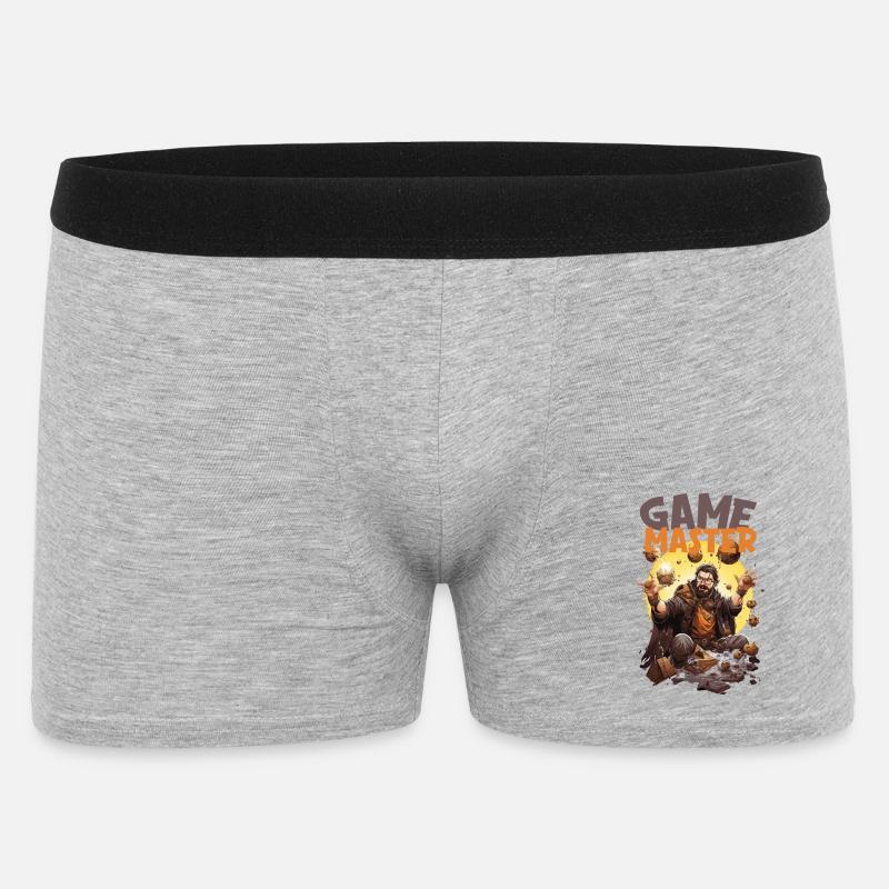 Maître de jeu avec des dés volants – RPG Nerd - Boxer Homme - gris chiné
