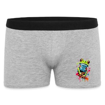 Grenouille - Rainette - Prince grenouille - Croaker - Boxer Homme - gris chiné - Devant