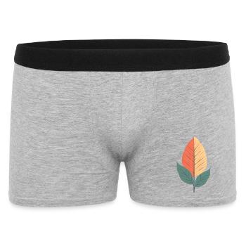 Minimalist Leaf - Men's Boxer Shorts - heather grey - Front