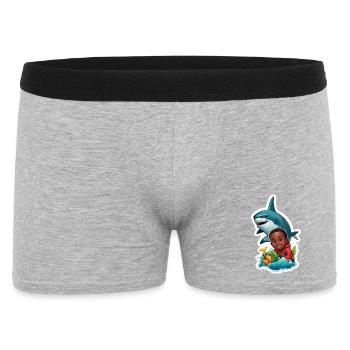 Aventure avec requin et enfant - Boxer Homme - gris chiné - Devant