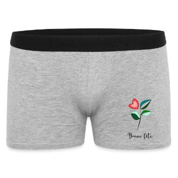 OMA. MUTTERTAG. ALLES GUTE ZUM OMA-TAG. ICH LIEBE DICH - Männer Boxer Shorts - Grau meliert - Vorne