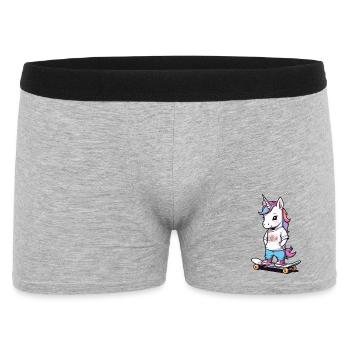 Licorne patineuse mignonne - Boxer Homme - gris chiné - Devant