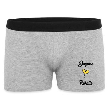 RETRAITE. BONNE RETRAITE. JOYEUSE RETRAITE - Boxer Homme - gris chiné - Devant