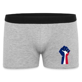 The Raised Fist (TriColor, Blue, White, Red) - Men's Boxer Shorts - heather grey - Front