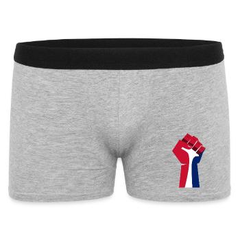 The Raised Fist (Red, White, Blue) - Men's Boxer Shorts - heather grey - Front