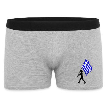 Drapeau Grèce Femme Marche - Boxer Homme - gris chiné - Devant