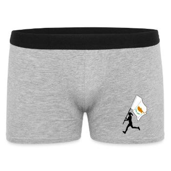 Cyprus Flag Woman Running - Men's Boxer Shorts - heather grey - Front