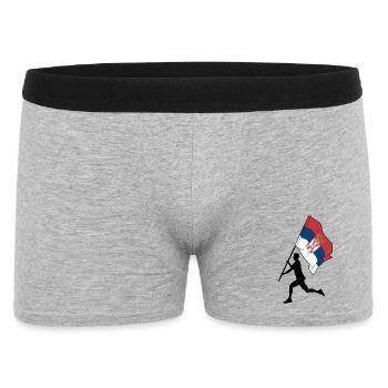 Drapeau Serbie homme courant - Boxer Homme - gris chiné - Devant