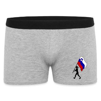 Drapeau Slovénie femme marchant - Boxer Homme - gris chiné - Devant