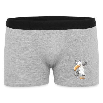 Droll Seagull Animal Motif - Men's Boxer Shorts - heather grey - Front