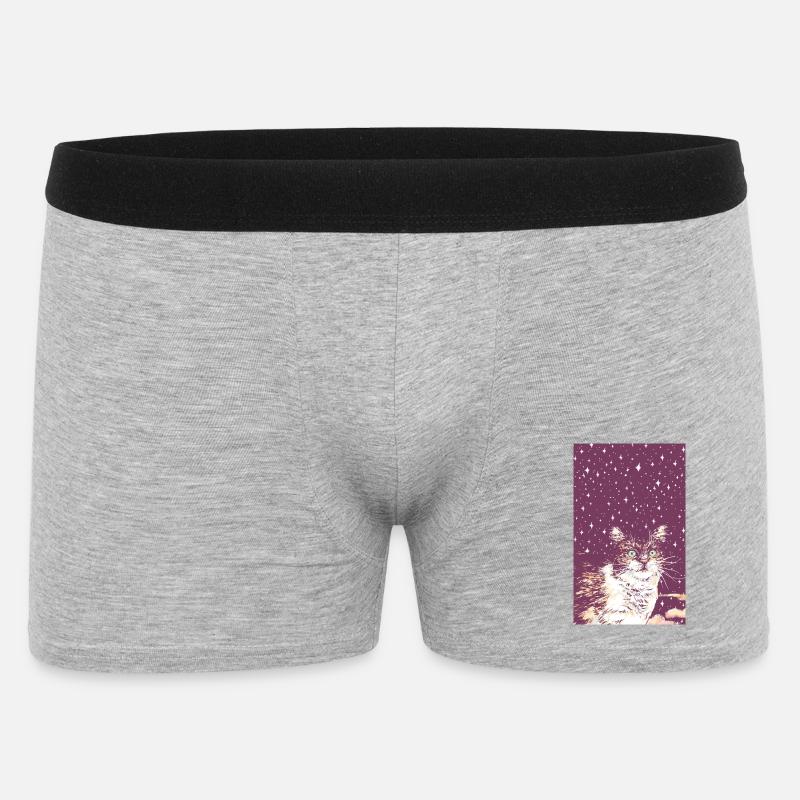 STERN-KÄTZCHEN - Männer Boxer Shorts - Grau meliert