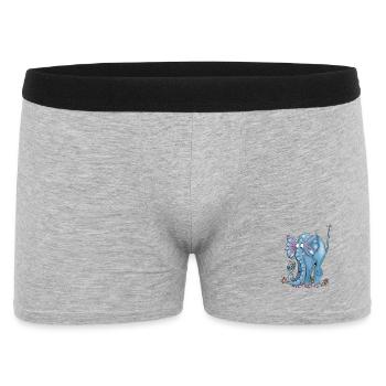 Éléphant bleu fantaisiste et papillons - Boxer Homme - gris chiné - Devant