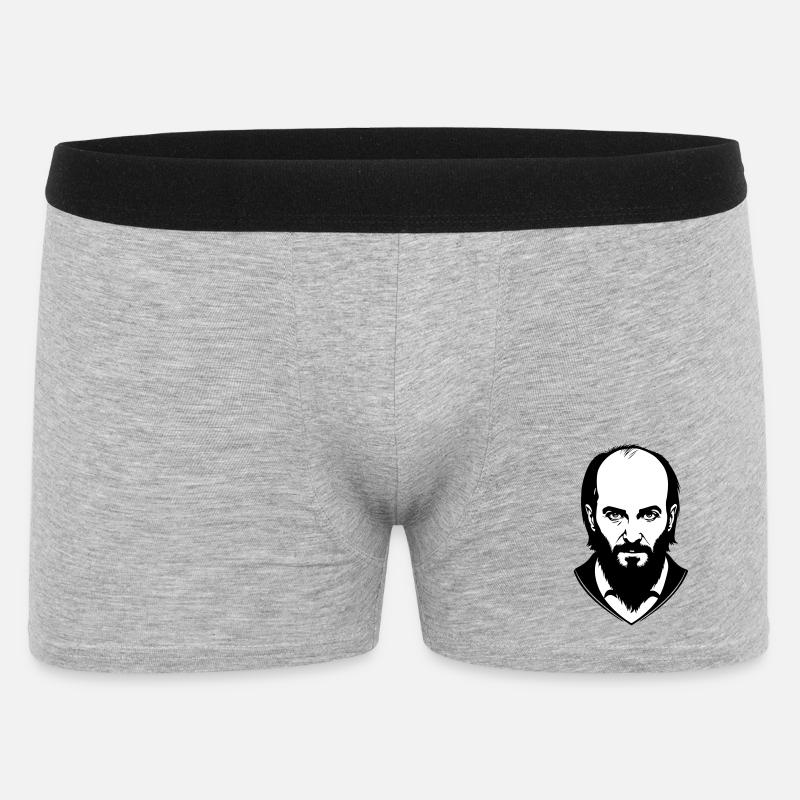 Tschetschenischer Held - Männer Boxer Shorts - Grau meliert