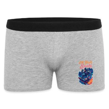 Sushi Astronaut Rocket Nigiri Gift - Men's Boxer Shorts - heather grey - Front