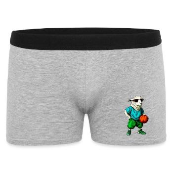 Schafe Basketball / Basketballspieler Schaf - Männer Boxer Shorts - Grau meliert - Vorne