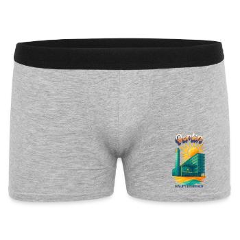 BERLIN Hauptbahnhof- Urban Retro Dreams Shirt - Men's Boxer Shorts - heather grey - Front