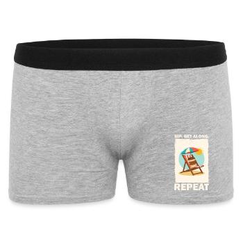 Sunny Beach Coffee Drinking Design - Men's Boxer Shorts - heather grey - Front
