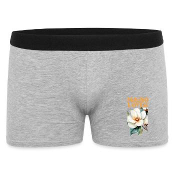 Magnolia Love Botanical Design - Men's Boxer Shorts - heather grey - Front
