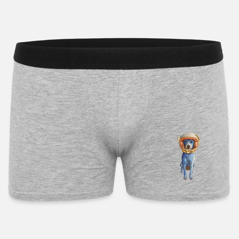 Laly Blue Astronaute en Casque Spatiale - Boxer Homme - gris chiné