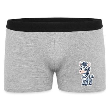Zebra - Men's Boxer Shorts - heather grey - Front