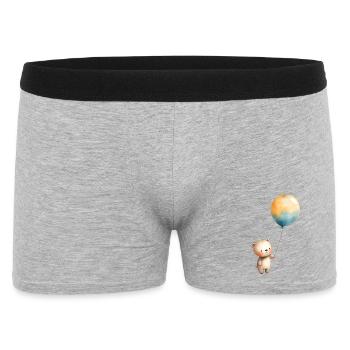 Illustration de ballon en peluche pastel - Boxer Homme - gris chiné - Devant