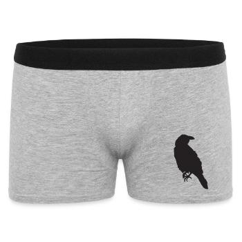 Crow III - Men's Boxer Shorts - heather grey - Front