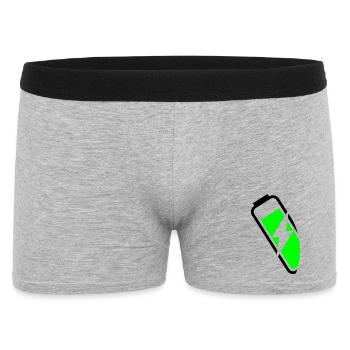 energiegeladen - Männer Boxer Shorts - Grau meliert - Vorne