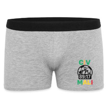 CIV vs Mali – 89:17 Too Late - Men's Boxer Shorts - heather grey - Front