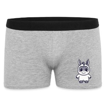 Esel Halloween Geist - Männer Boxer Shorts - Grau meliert - Vorne