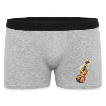 Golden Violin with musical notes - Men's Boxer Shorts - heather grey - Front