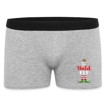 Elf Elf Christmas Gift Bald - Men's Boxer Shorts - heather grey - Front