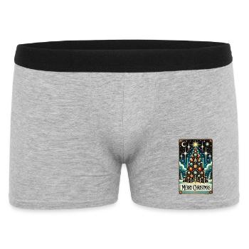 Starry Vintage Christmas Tree - Men's Boxer Shorts - heather grey - Front