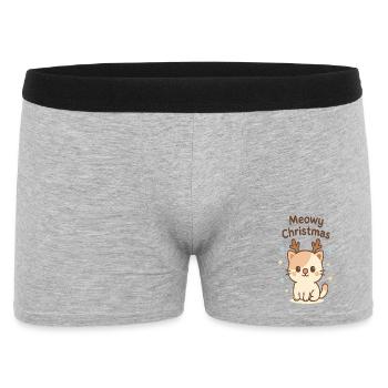 Chat de Noël mialou avec des bois - Boxer Homme - gris chiné - Devant
