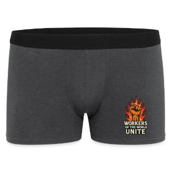 Poings et flammes – Arbeiterwelt Unite - Boxer Homme - charbon - Devant