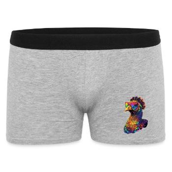Dinde Poules Oiseaux Dinde - Boxer Homme - gris chiné - Devant