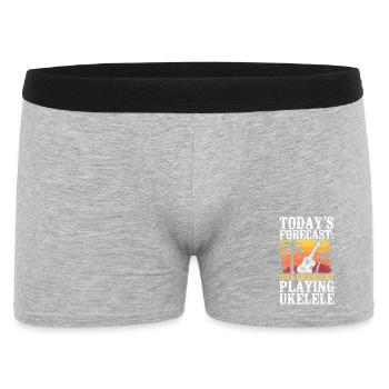 Ukulélé hawaïen aujourd’hui - Boxer Homme - gris chiné - Devant