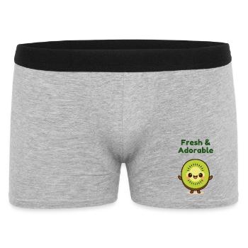 Kiwi Fresh Cute Kawaii - Men's Boxer Shorts - heather grey - Front