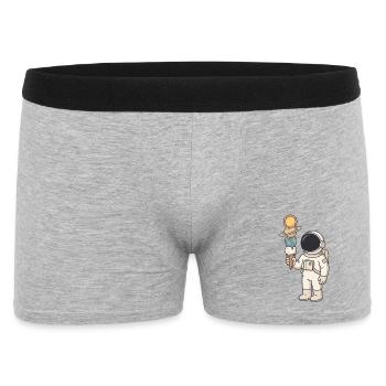 Astronaut mit Planeten-Eis - Cooles Weltraum - Men's Boxer Shorts - heather grey - Front