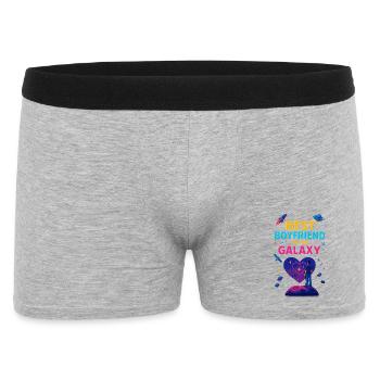 Meilleur petit ami de Galaxy, cadeau de la Saint-Valentin - Boxer Homme - gris chiné - Devant