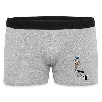 Écharpe Pigeon Beanie – Illustration Urban Minimal - Boxer Homme - gris chiné - Devant