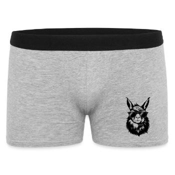 Cool llama head with sunglasses - Men's Boxer Shorts - heather grey - Front