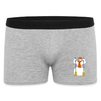 Figure de neige hivernale - Boxer Homme - gris chiné - Devant