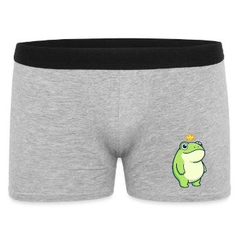 King Croak – Classic minimalist design - Men's Boxer Shorts - heather grey - Front