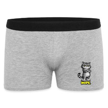 Nope. – Grumpy Katze (Chef Vibes) - Men's Boxer Shorts - heather grey - Front