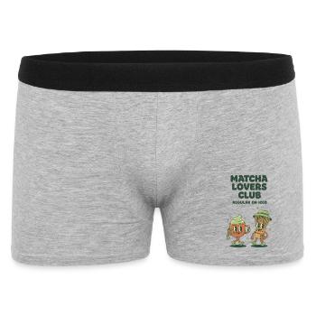 Matcha Lovers Club Regular Or Iced Funny Green Tea - Männer Boxer Shorts - Grau meliert - Vorne
