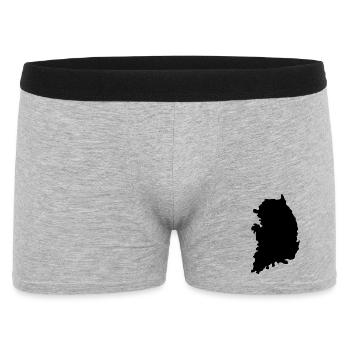 South Korea map - Men's Boxer Shorts - heather grey - Front
