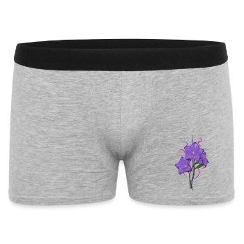 Flower purple with pink purple aspects - Men's Boxer Shorts - heather grey - Front