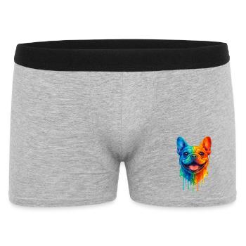 French Bulldog in Bright Colors - Men's Boxer Shorts - heather grey - Front